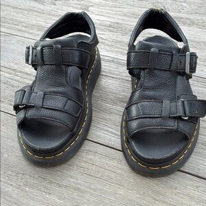 Black Leather Sandals